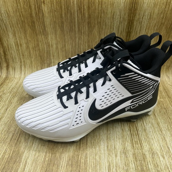 Nike Force Savage Pro 3 Football Cleats Men\'s Size 13 White Black FJ8149-100